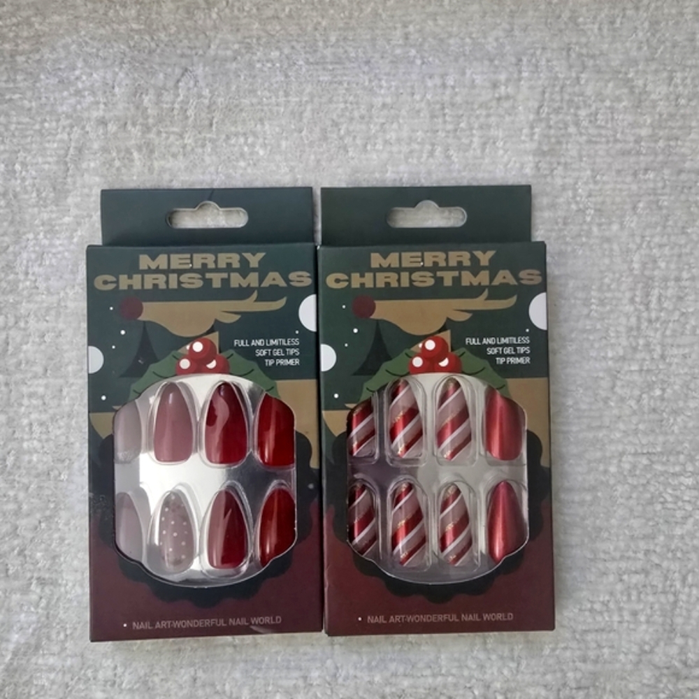2pk. Christmas Press-On Nails
